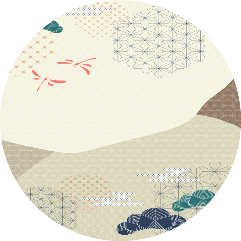 Bergevin Vinyl Machine Printed Area Rug, Round 4'11.1"