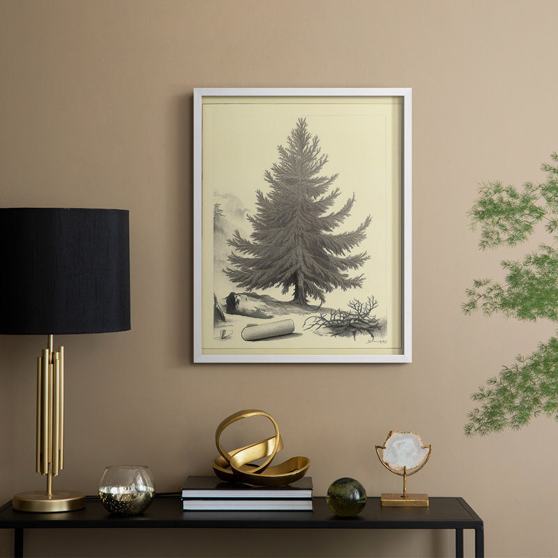«Christmas Holiday Art», reproduction encadrée Lxxxv - bois massif, H 15 po x l 12 po, White