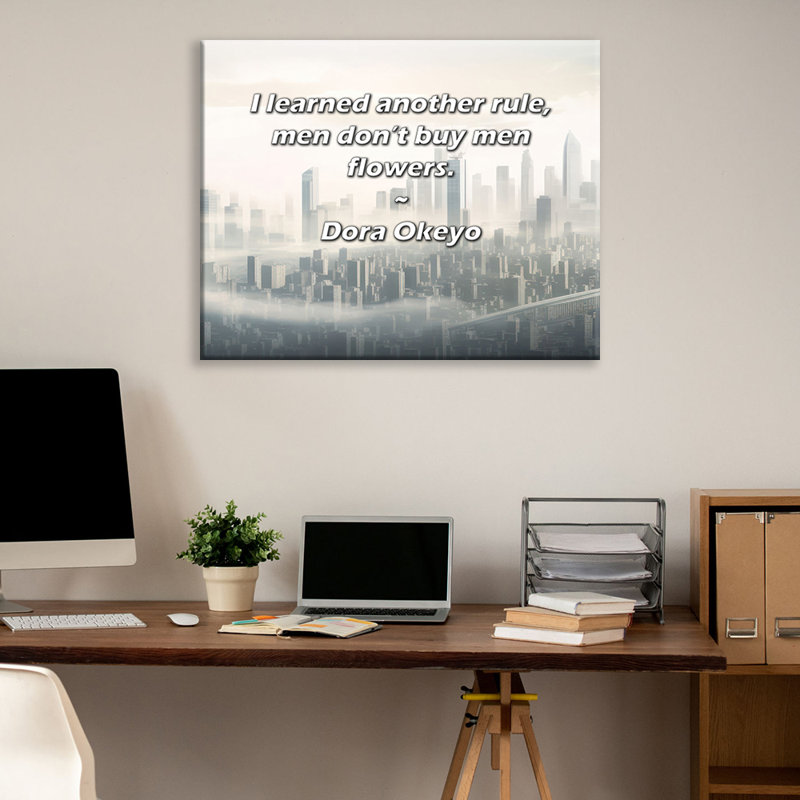 «Artsy Quote» par Dora Okeyo, toile tendue avec châssis, H 17 po x l 24 po