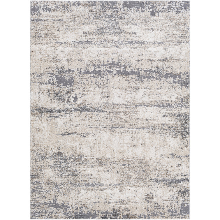 Tapis gris/zone kaki abstract Aderyn
