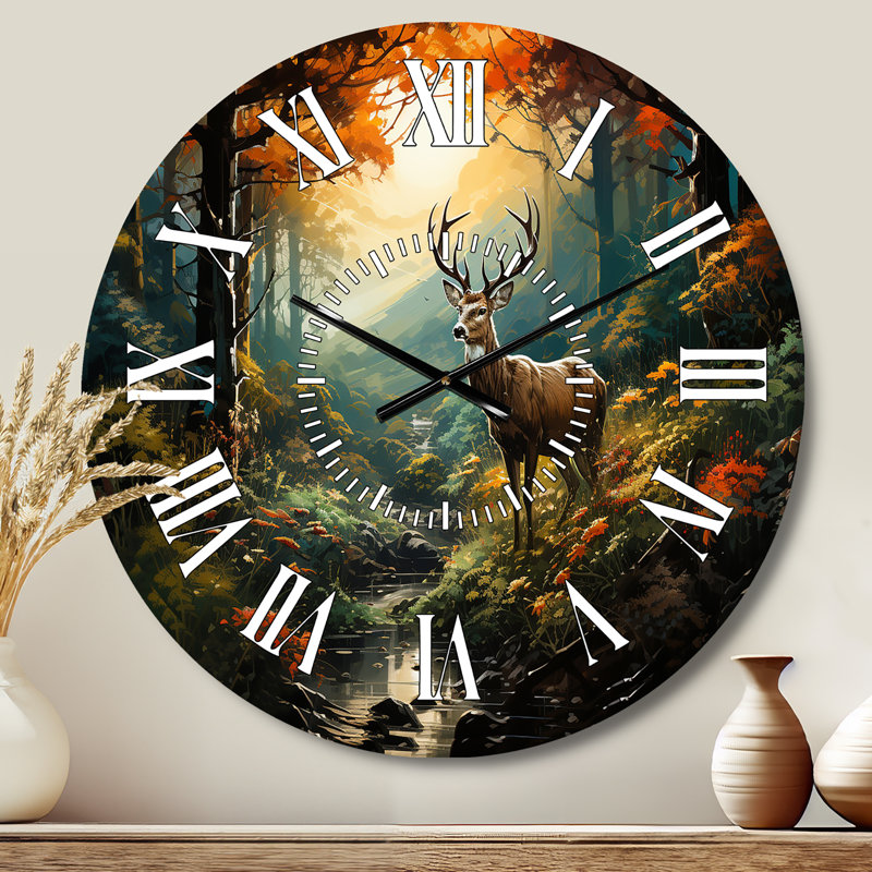 Horloge murale verte et brune, Médium
