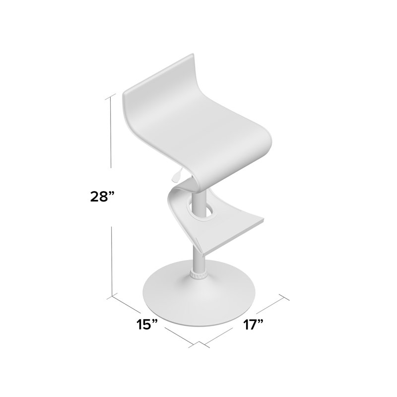 Tabouret de bar à hauteur ajustable Dilsad, Noyer
