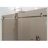 Equinox 56 - 60 in. x 60 in. Fully Frameless Bronze Tinted Sliding Bathtub Door