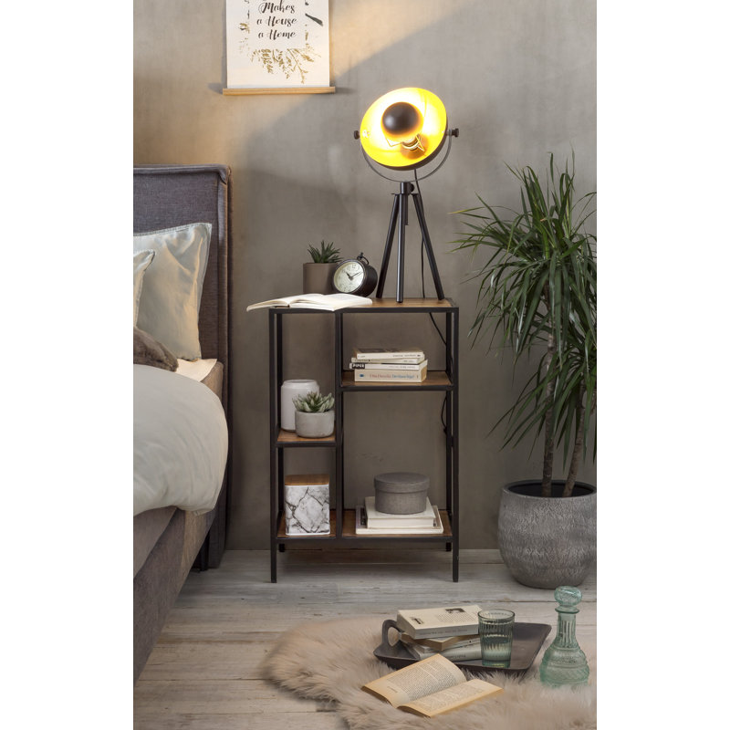 Lehoux 50cm W Metal Bedside Table