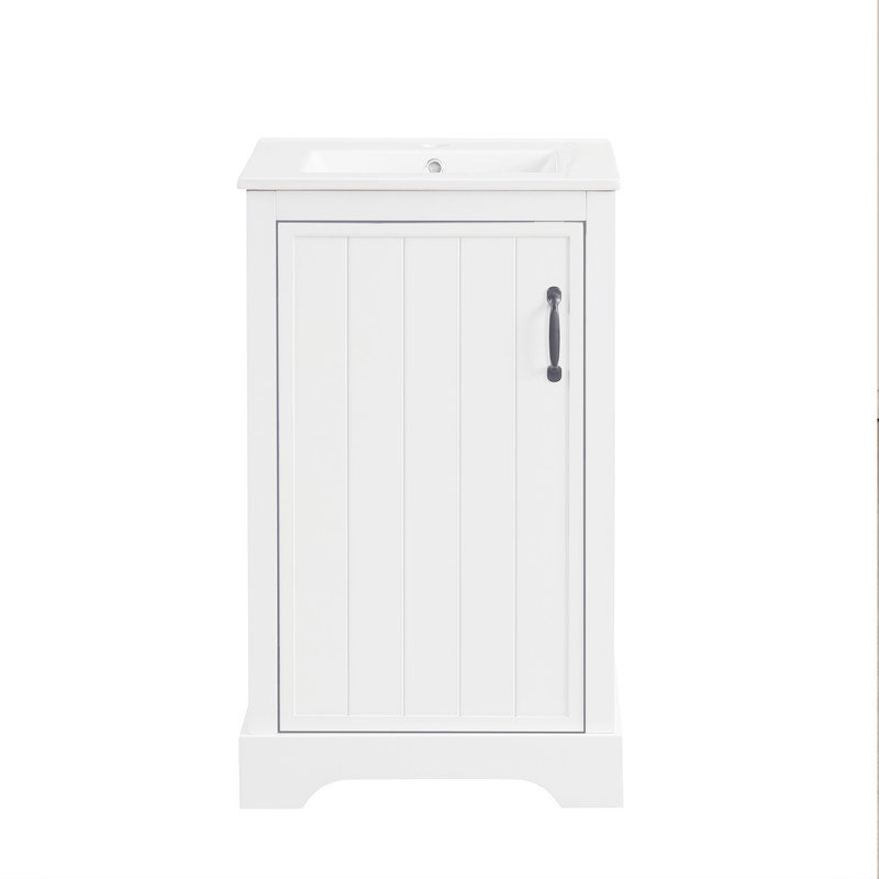  Meuble-lavabo de 20 po Vesselka, Blanc / Blanc