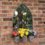 Gavin Wall Planter 3 Pots with Mirror | Antique Hand Finished Indoor Outdoor Space-saving Decorative Wall Design Garden Decor