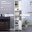 Grande armoire de rangement autoportante en bois avec tablettes réglables et miroir