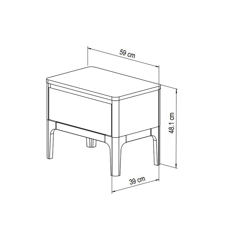 Side Table with Storage