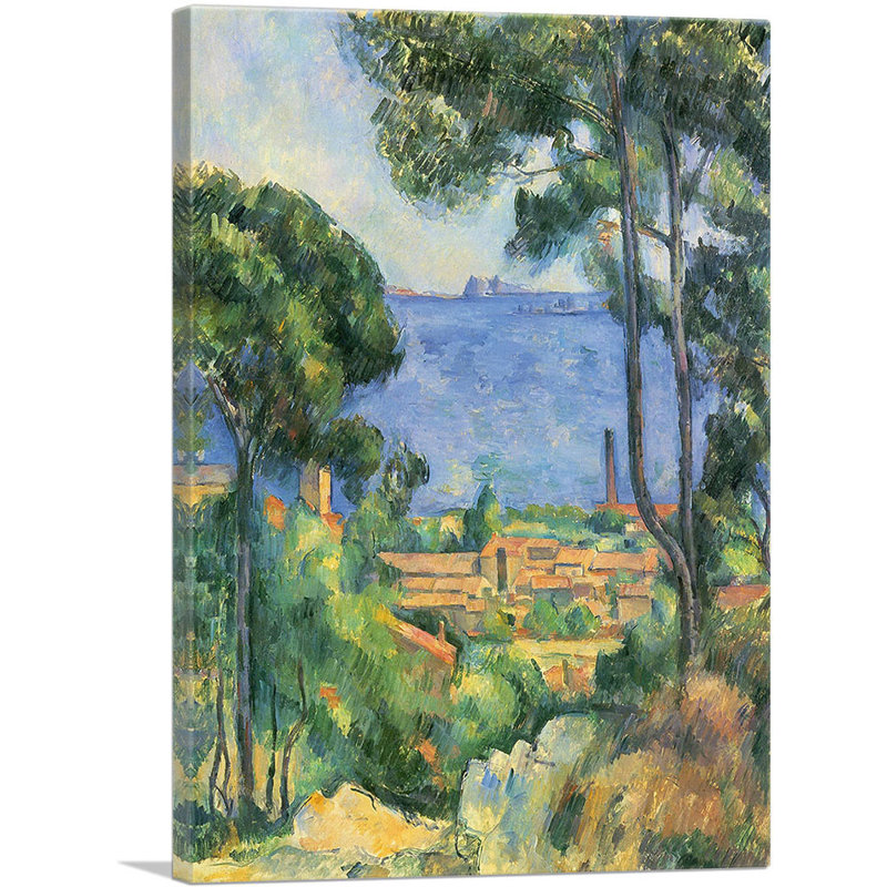 " View Through Trees 1885 " by Paul Cezanne Painting Print, 26" H x 18" W x 1.5" D