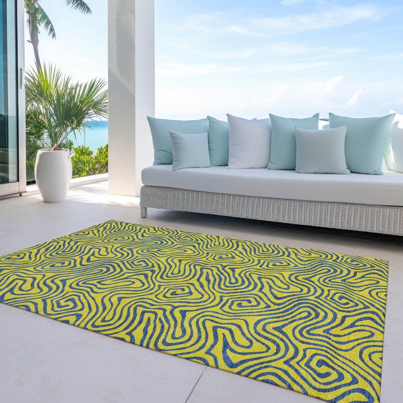  Machine Washable Indoor/Outdoor Chayden ACN1031 Brown Rug, Rectangle 2'6" x 3'10"