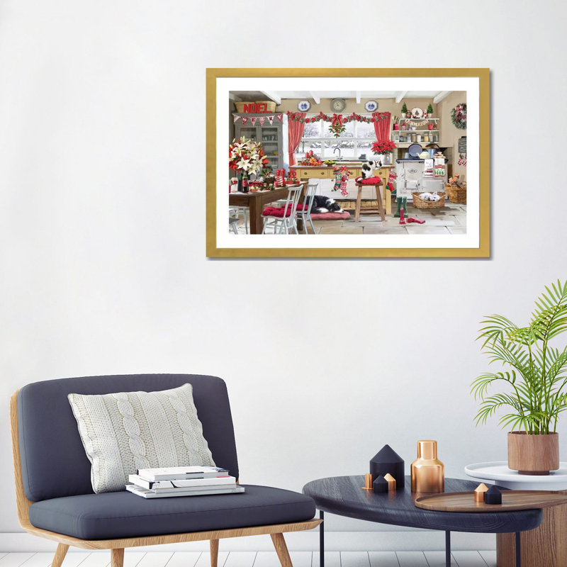 " Trip Op " by Marcello Petisci, 24" H x 32" W x 1" D, Beige Wood Framed Paper, White