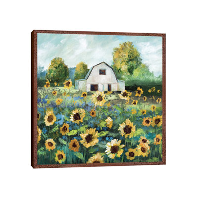 Sunflower Barn 1 Piece Painting on Canvas