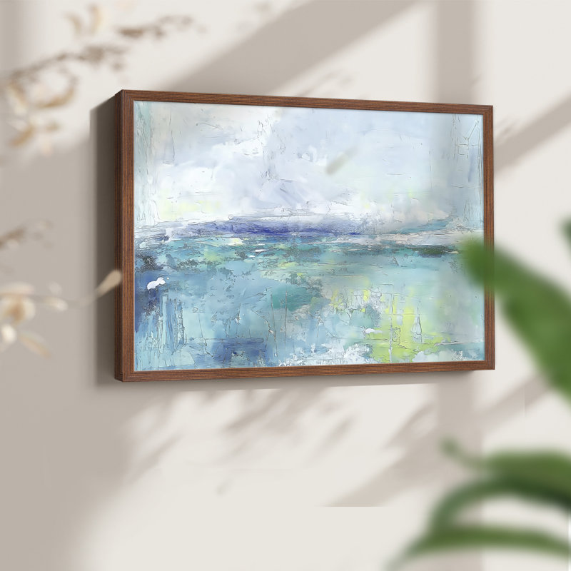 Abstract Series-VII -Framed Print - Restickable, 8" H x 10" W, Walnut