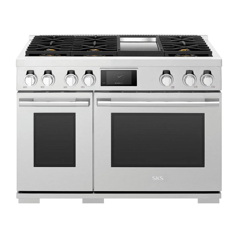 48-Inch Dual-Fuel Pro Range With 6 Burners And Griddle