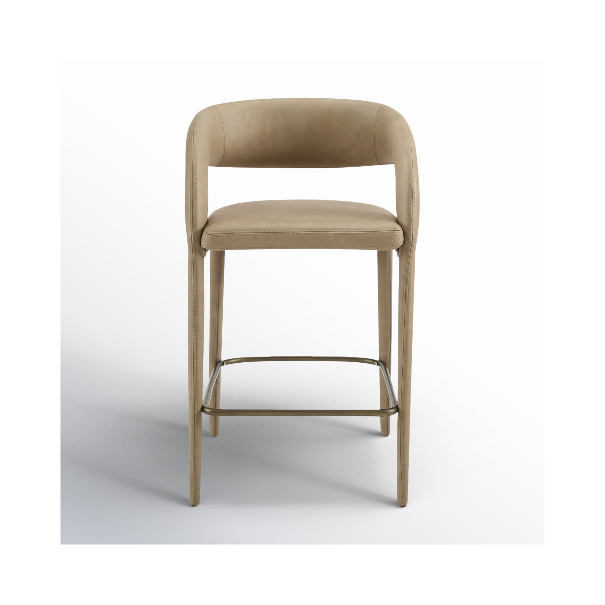 Freestyle 25.6'' Vegan Leather Counter Stool, Tan