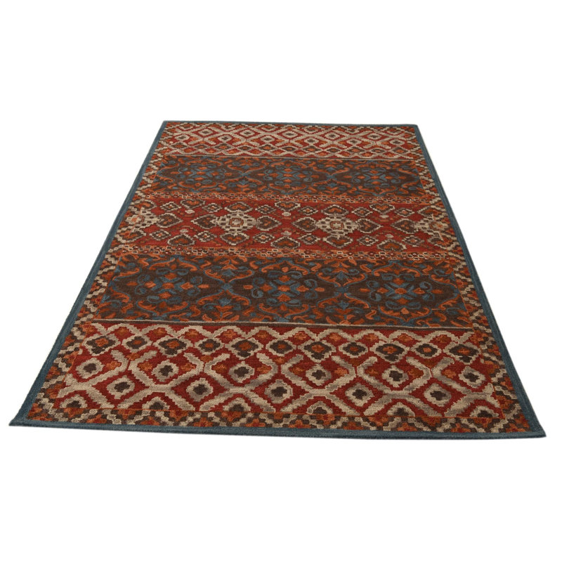Myrick Brown Red Rug