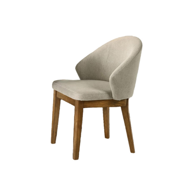 Chaise avec accoudoirs Natalie (ensemble de 2), Beige, Noyer