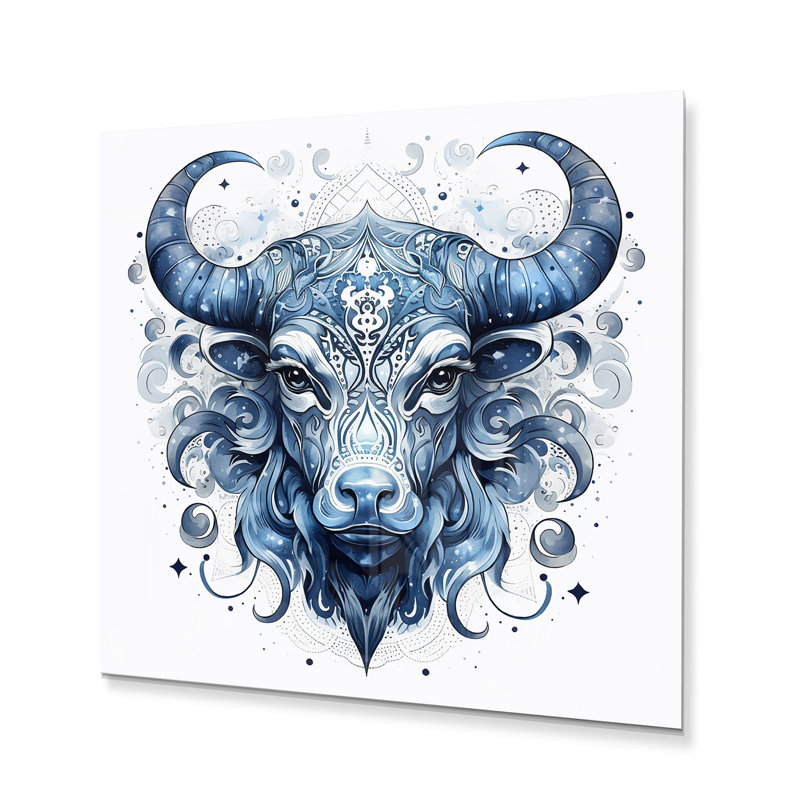 Taureau, signe du zodiaque IV - astrologie, art mural en métal, salon, H 16 po x l 16 po x P 1 po