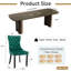 Ensemble de salle à manger ovale extensible 9 pièces pour 8 personnes, table de cuisine de style campagnard de 63" à 95" avec base incurvée martelée et 8 chaises capitonnées en velours-737933465-737933471-737933474