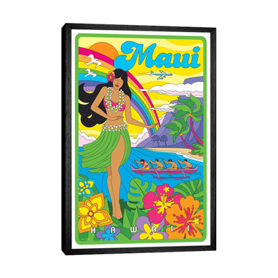 Maui Pop Art Travel by Jim Zahniser - Print on Canvas