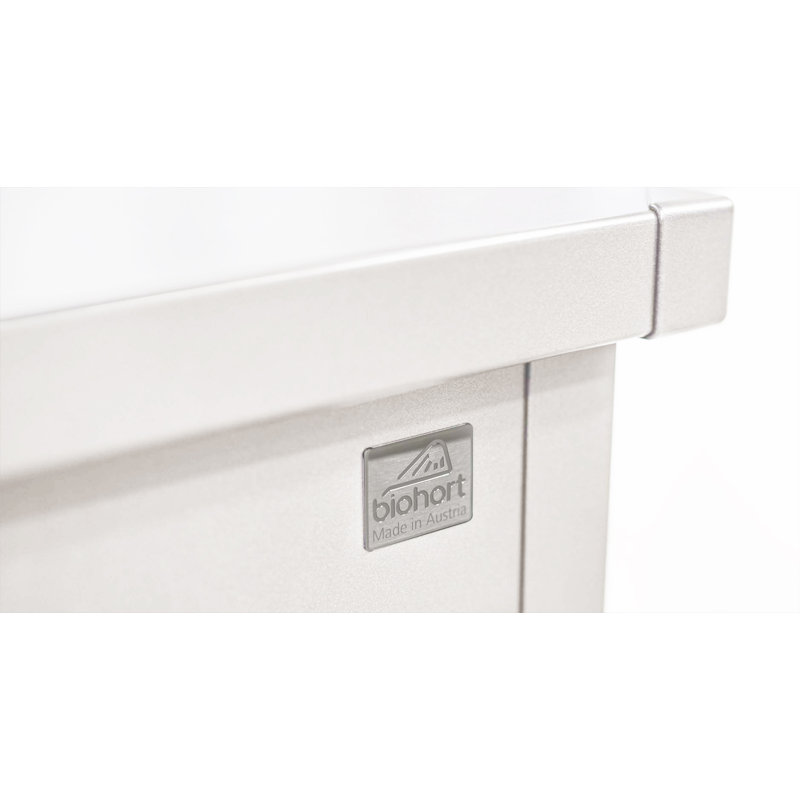 Biohort LeisureTime Water Resistant Metal Deck Box with Lock, White, 27.9" H x 52.75" W x 24.4" D