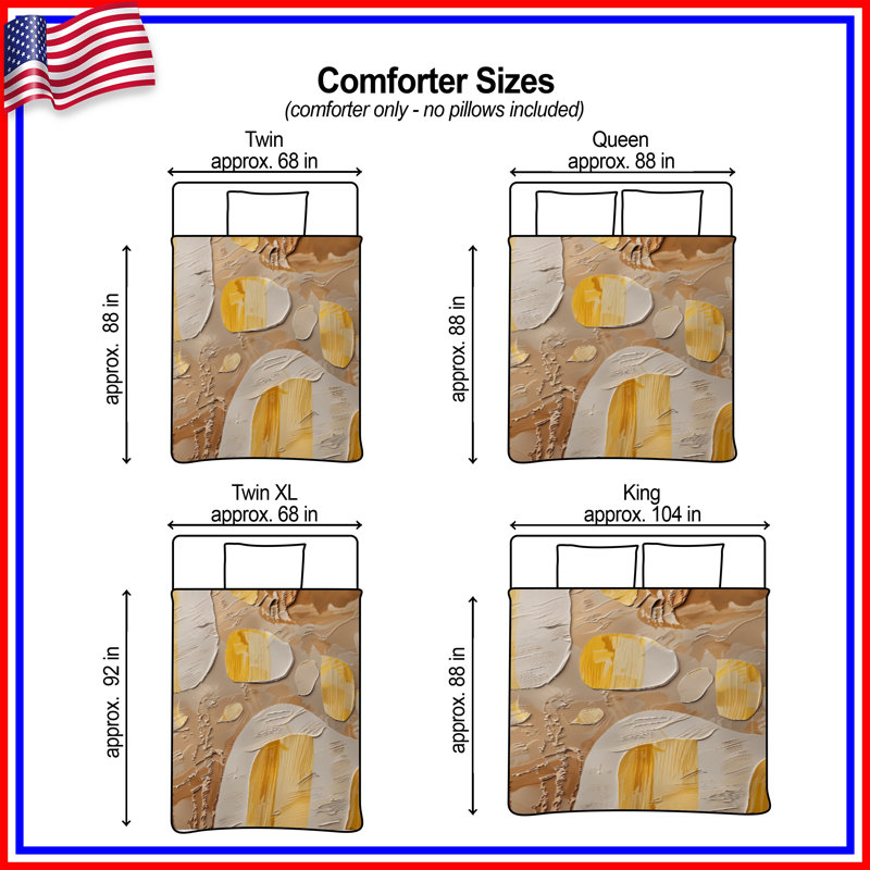 Abstract Texture Shapes Comforter, Twin Extra Long