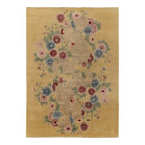 Art Deco Hand Knotted Wool Geometric Area Rug
