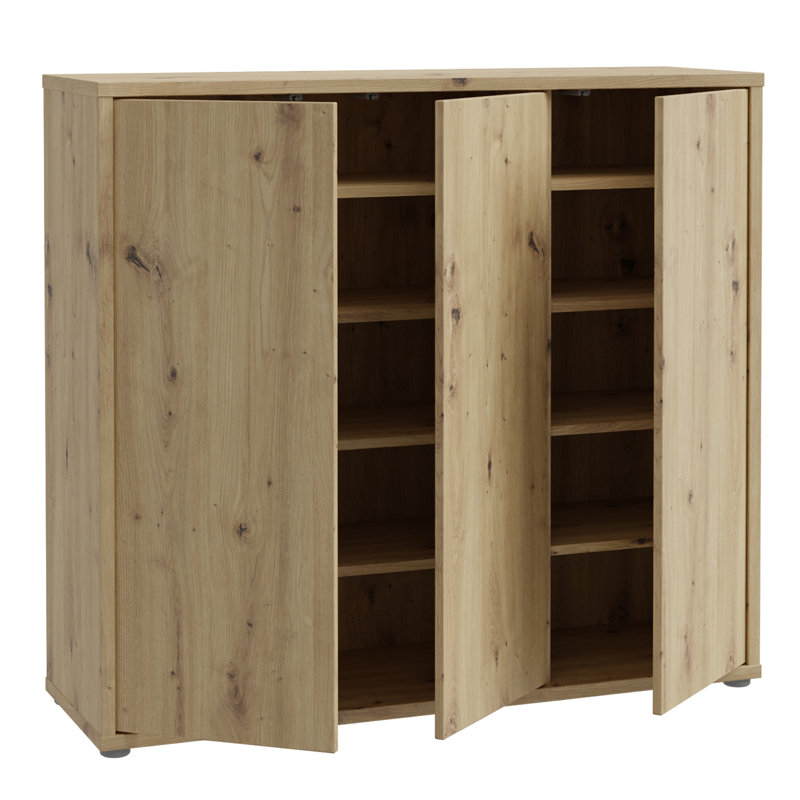 Alice Springs 12 Pair Shoe Storage, Artisan Oak