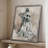 Sketchy Study Framed Print - Solid Wood