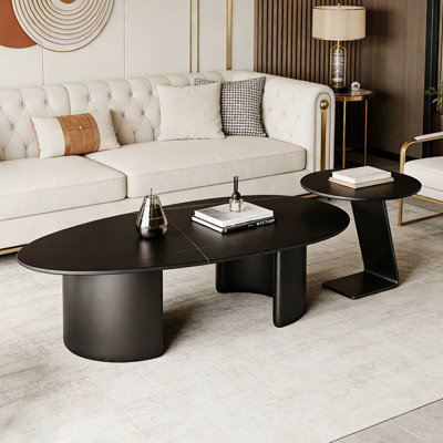 Ensemble de tables basses Modern Simplicity avec base en métal