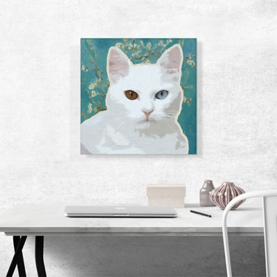 " Angora Cat Breed " Oil Painting