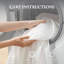 Rideau de douche semi-transparent 72 po x 72 po Laurel-963986078-963986073