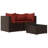 Malalai 2 - Person Patio Conversation Set with Cushions-142548673-138386771