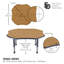 Table d'activité en T 48 po x 48 po avec moulures en T et pieds réglables-1361414904-1394873162