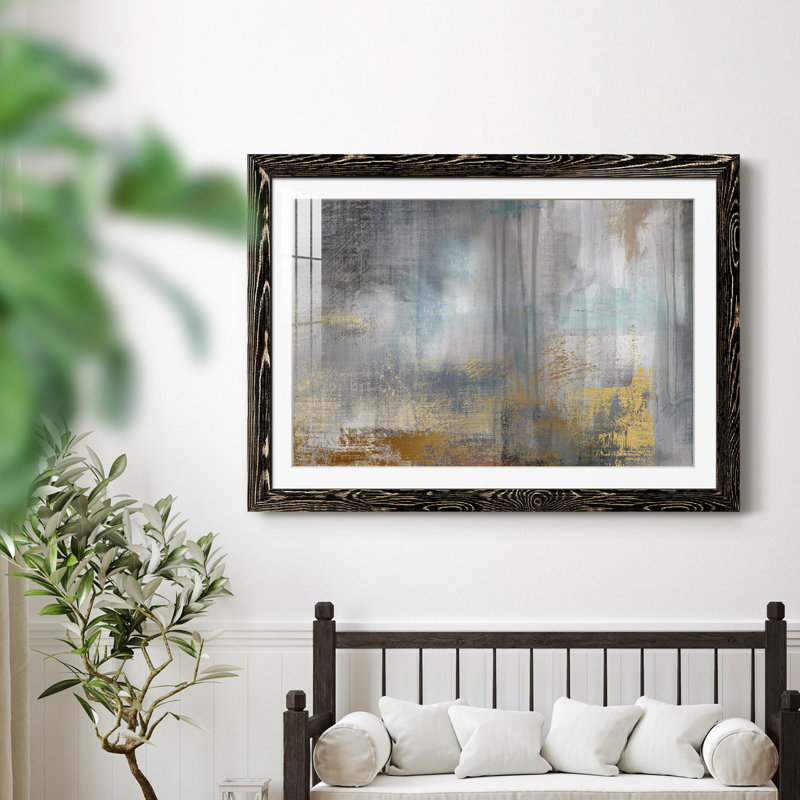 Misty Sky II Revisit - peinture encadrée, H 24 po x l 18 po x P 1,5 po, Cadre noir