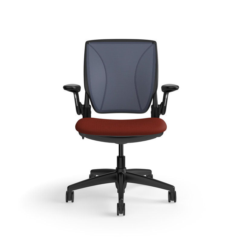 Fauteuil de travail ergonomique avec dossier Caraway World ML et siège rembourré Corde 4, Bleu / Orange, Noir