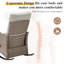 Chaise berçante d'extérieur en osier avec coussins Ekemini