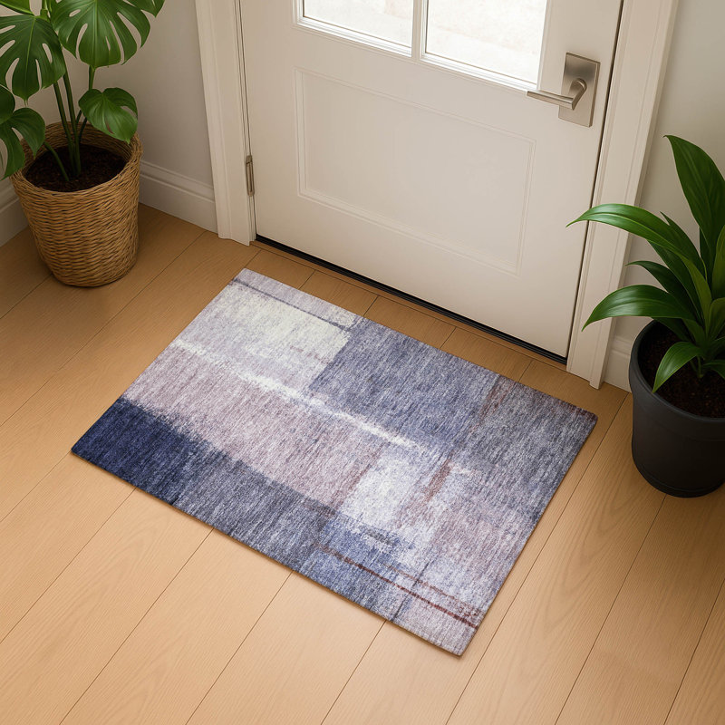 Premium Machine Washable Ariel Abstract Rug, Rectangle 1'8" x 2'6"