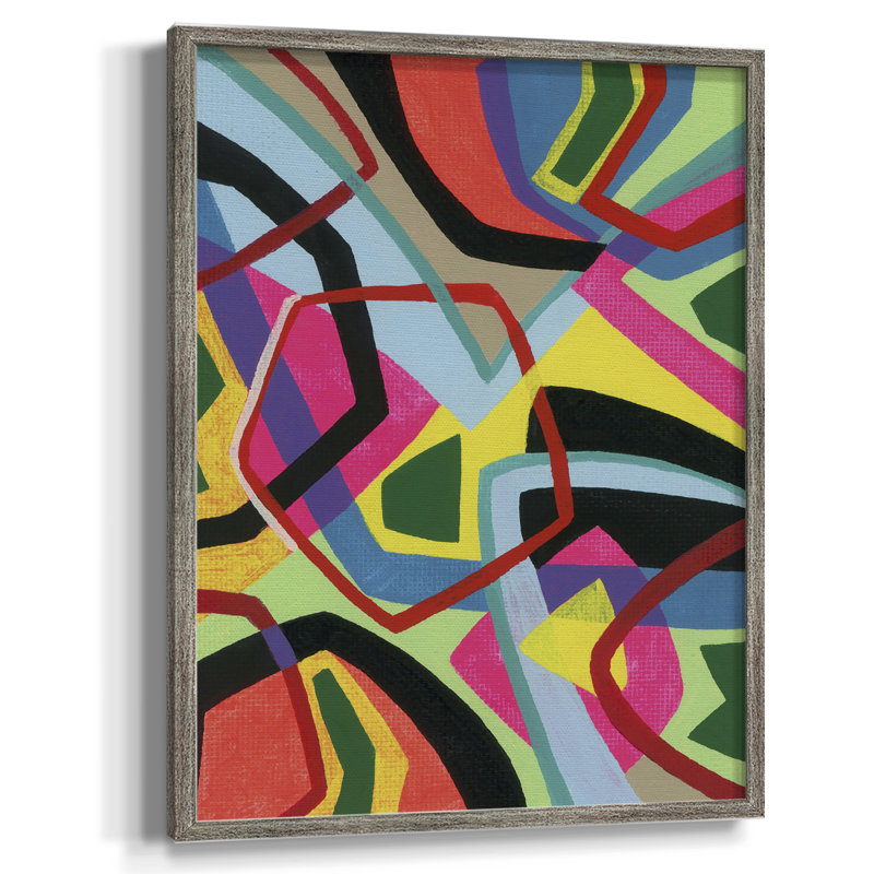 Bold Shape Shift II Framed Print - Solid Wood, 21" H x 17" W