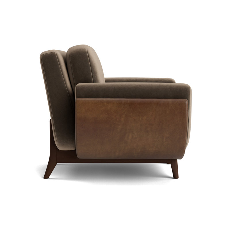 Regatta Chair, Performance Velvet - Otter/Bedford - Tobacco, Sienna
