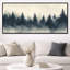 «Black Beige Mist Valley Pine Forest Silhouettes I», reproduction d'art sur toile, art mural Moody-1842438298-1842438300