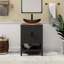 Ensemble de meuble-lavabo simple 24 po avec lavabo vasque, robinet et drain Sharee, assemblage requis-709595651