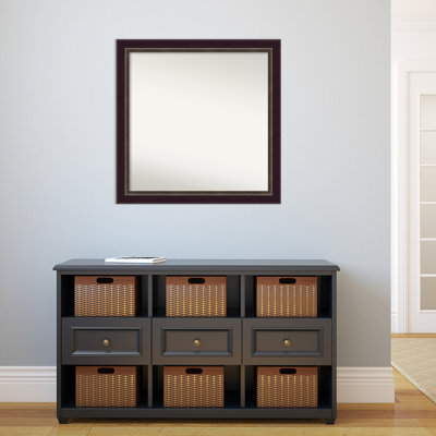 Eseta Wood Flat Wall Mirror