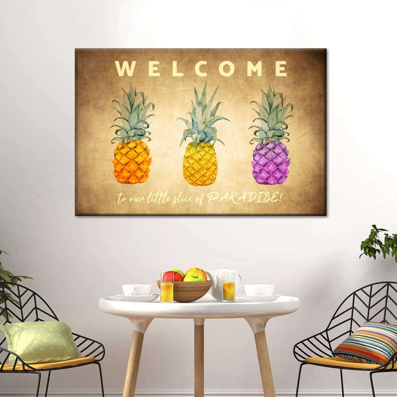 Paradise Ananas, reproduction sur toile, L 8 po x H 12 po
