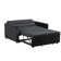 53.5"W Velvet Convertible Sleeper Loveseat With Tufting & Side Pocket,Black