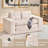 No Assembly Loveseat Compression Sofa Bed With Memory Foam |2-in-1 Convertible Sleeper & Corduroy Fabric, Space-saving For Small Apartments, Home Office, Bedroom (beige)-693283074-696602050