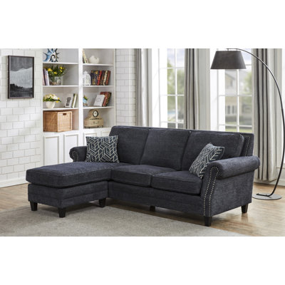 Upholstered L-Shaped Sectional Reversible