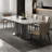 Modern Rectangle FauxMarble Round Dining Table Set-104235640