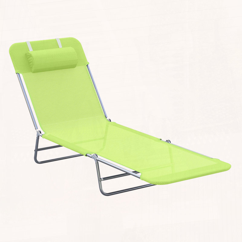 Chaise longue pliante avec 0-180? Dossier inclinable