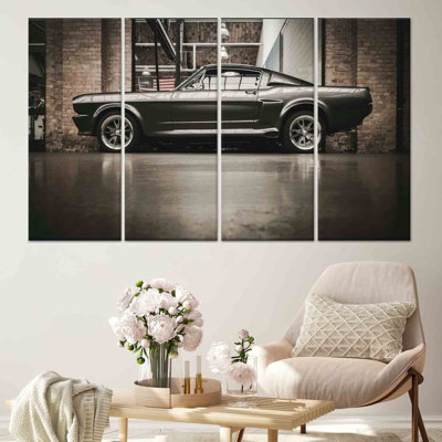 "Ford Mustang", reproduction d'art classique sur toile, toile tendue 4P